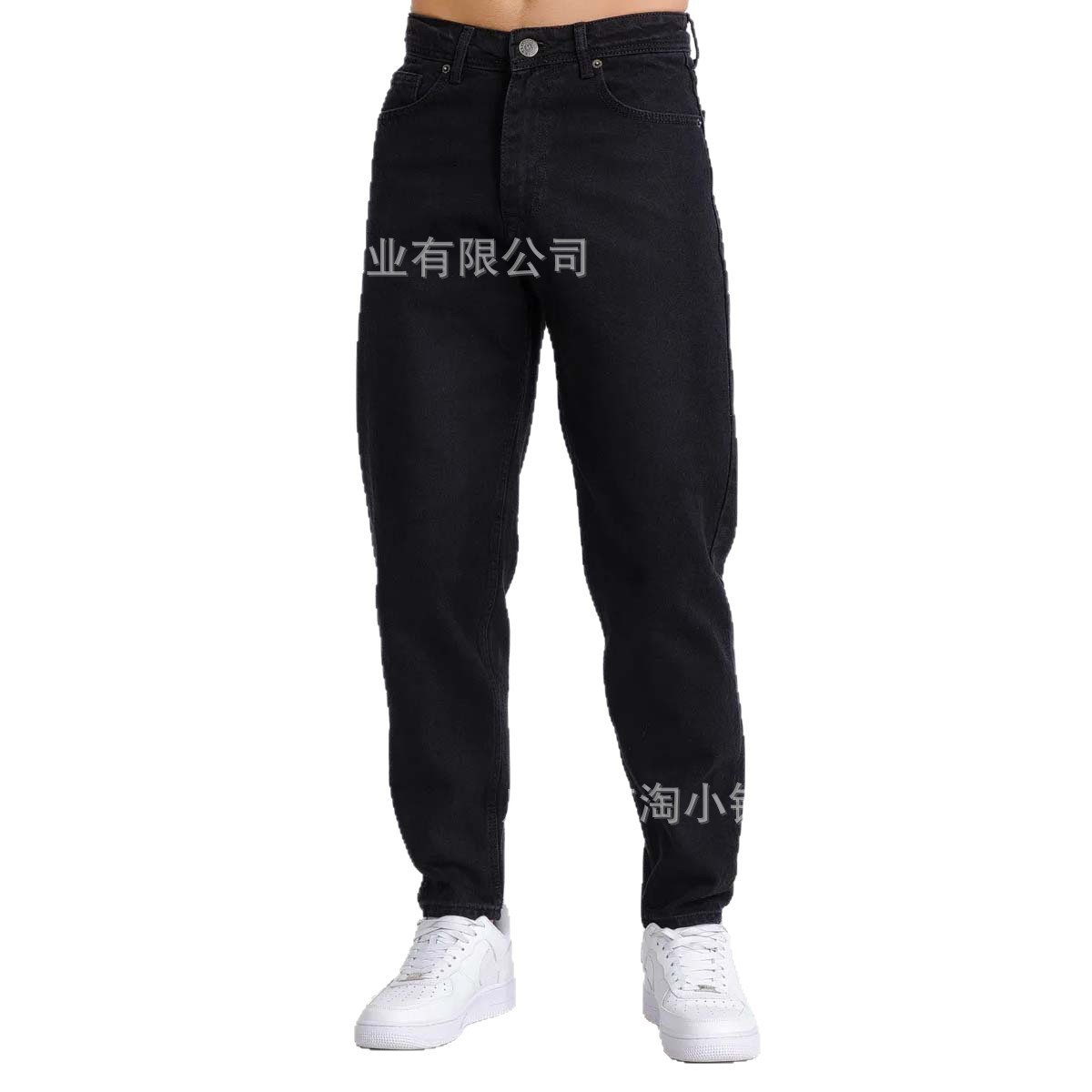 黑色直筒牛仔裤男小个子2025春秋夏季新款宽松烟管裤子高腰显瘦潮