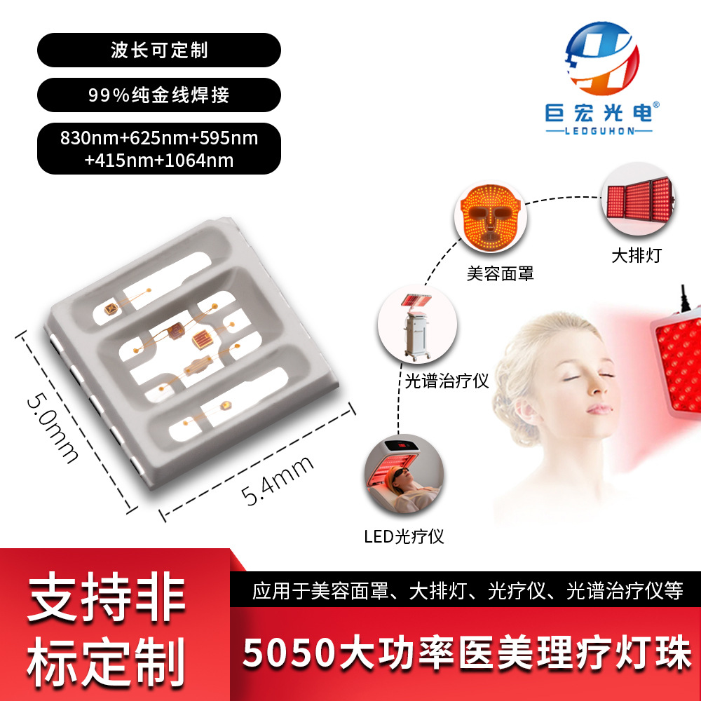 5050ҽƵ830+620+590+410+1064nmݹɫled