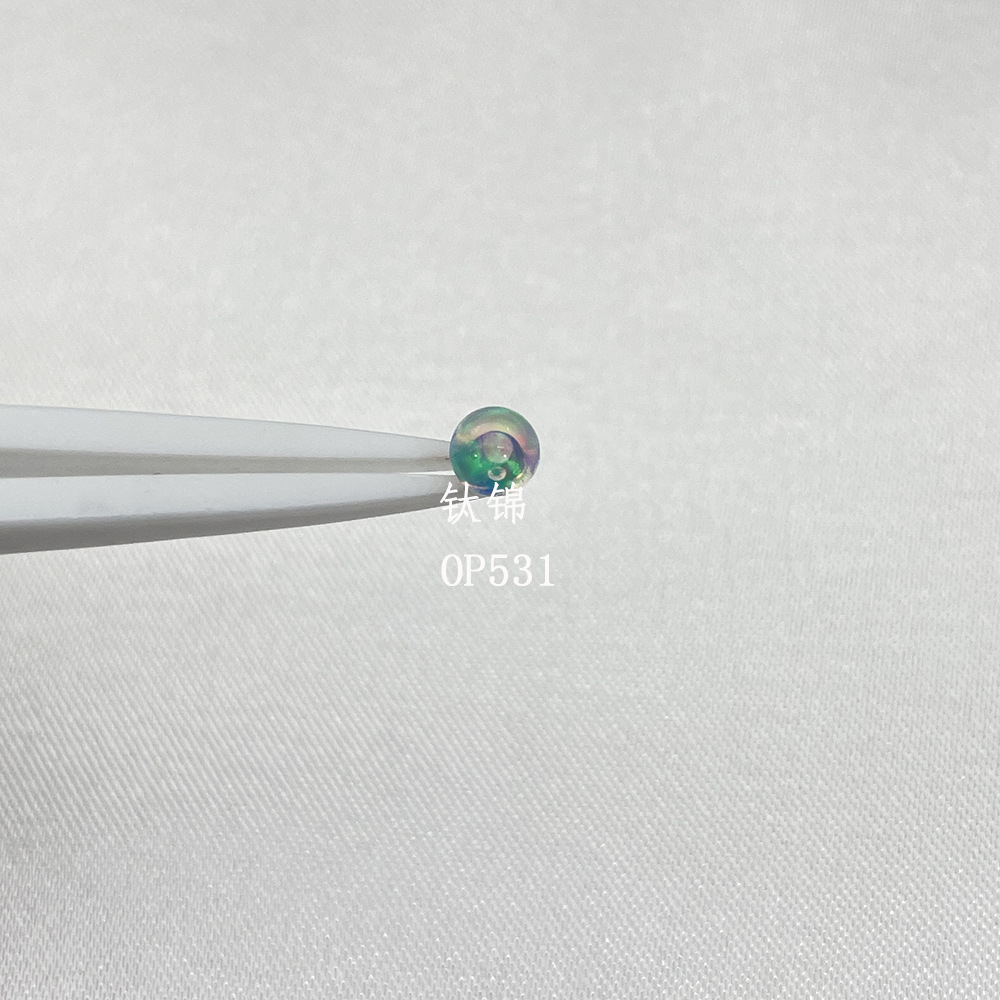 Astmf 136チタン合金極光オーストラリア宝キャンディー色ゼリーオーストラリア宝欧泊舌釘耳釘唇釘穿刺アクセサリー