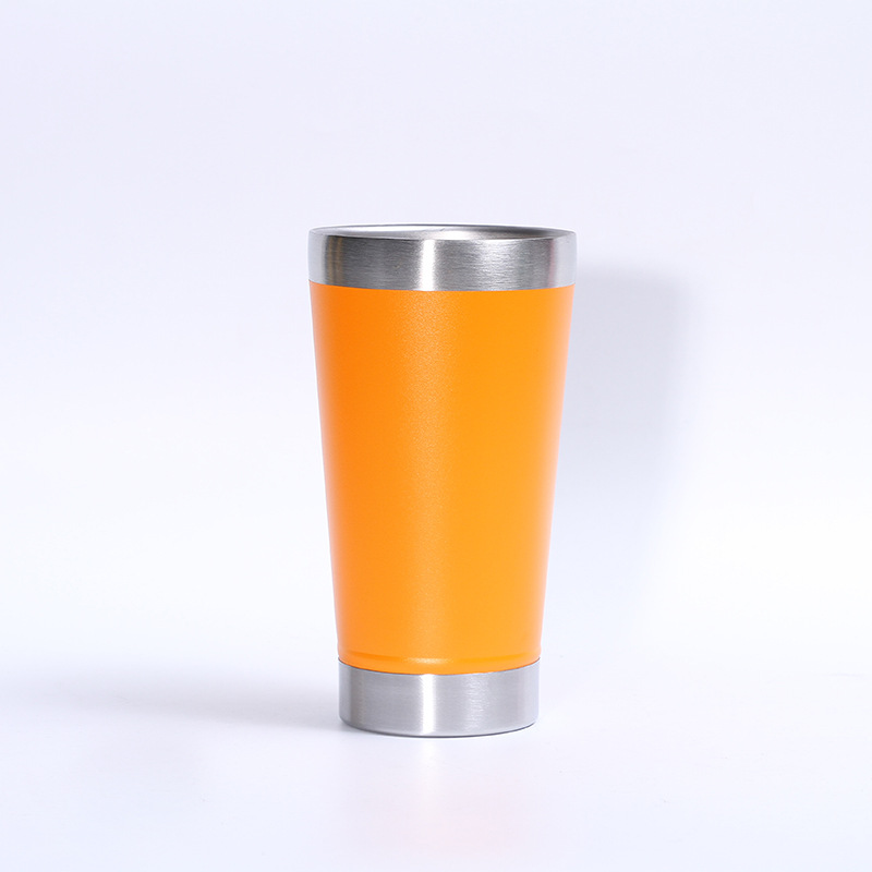 Brasil 20oz taza de cerveza de acero inoxidable al aire libre de coches de plástico taza de coche portátil auto-contenido botella abridor de vacío taza
