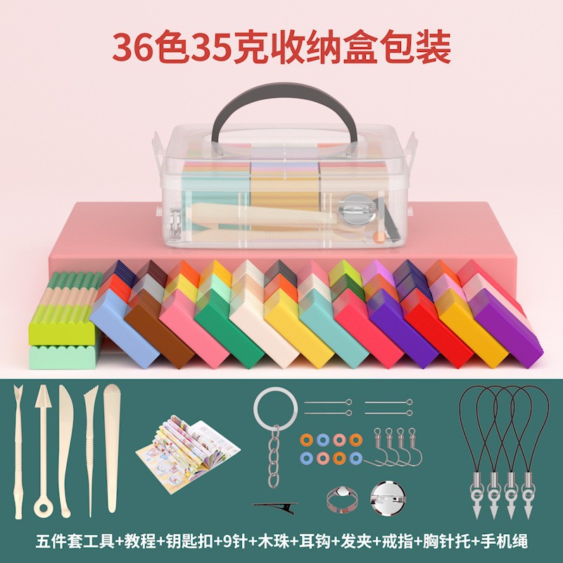 Arcilla suave 50 colores 24 colores plastilina maleta colorida de arcilla arcilla para horno Amazon juego de herramientas de arcilla