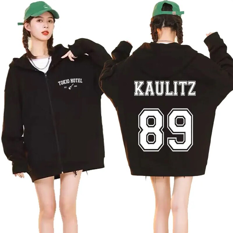 Cross-border rock band Tokio Hotel Kaulitz zipper hoodie men's and women's sweatshirt sweater coat Cross-border rock band Tokio Hotel Kaulitz zipper hoodie men's and women's sweatshirt sweater coat