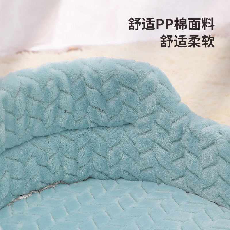 Tiktok nido de perro caliente de piel Taobao 3D tridimensional esponja mascota nido redondo nido mascota invierno cálido perro grande perrera