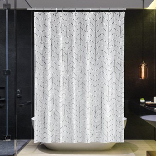 Manufacturer black and white grid shower curtain shower room dormitory partition curtain simple shower curtain bathroom shower curtain wholesale