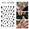 White red nail stickers for nails, fake nails