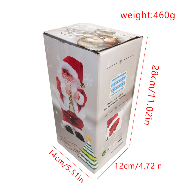 Nuevo diseño de escena de Navidad decoraciones de Navidad regalos de vacaciones bailando hip música eléctrica Santa Claus