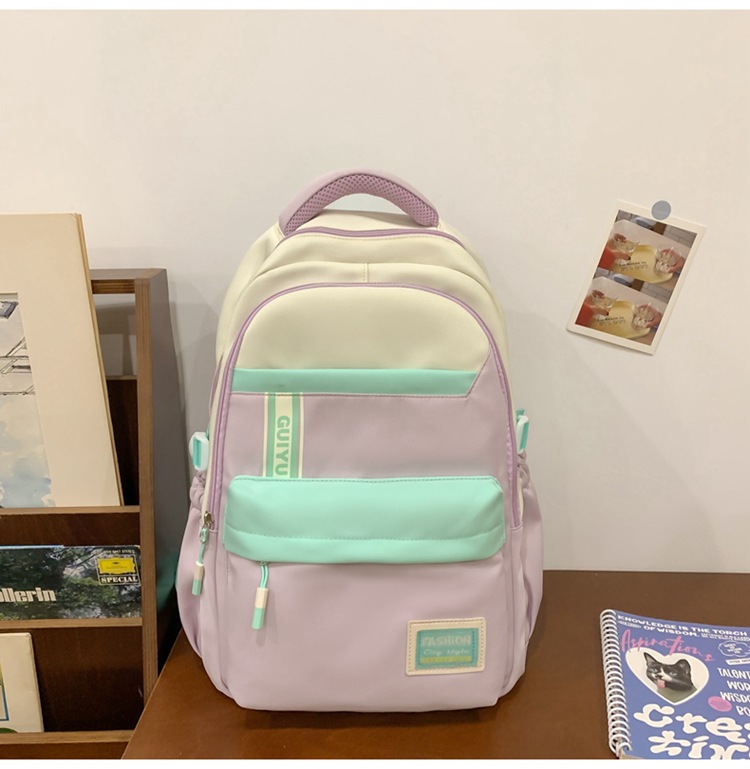 GUIYU Large Capacity Unisex Backpack For Travel & School - Lightweight Durable Nylon With Cushioned Straps, Multi-Compartment Design_voghion.com