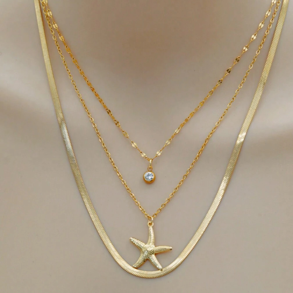 pendant stainless steel with zircon