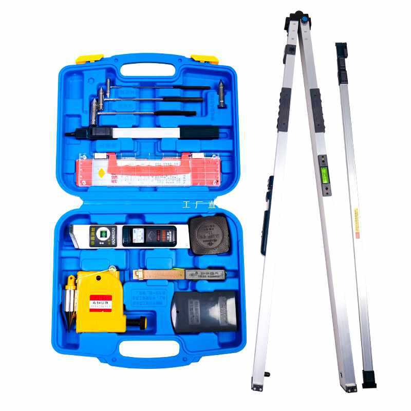 5IJO靠尺2米折叠水平尺高精度两米建筑工程检测尺铝合金验房工具