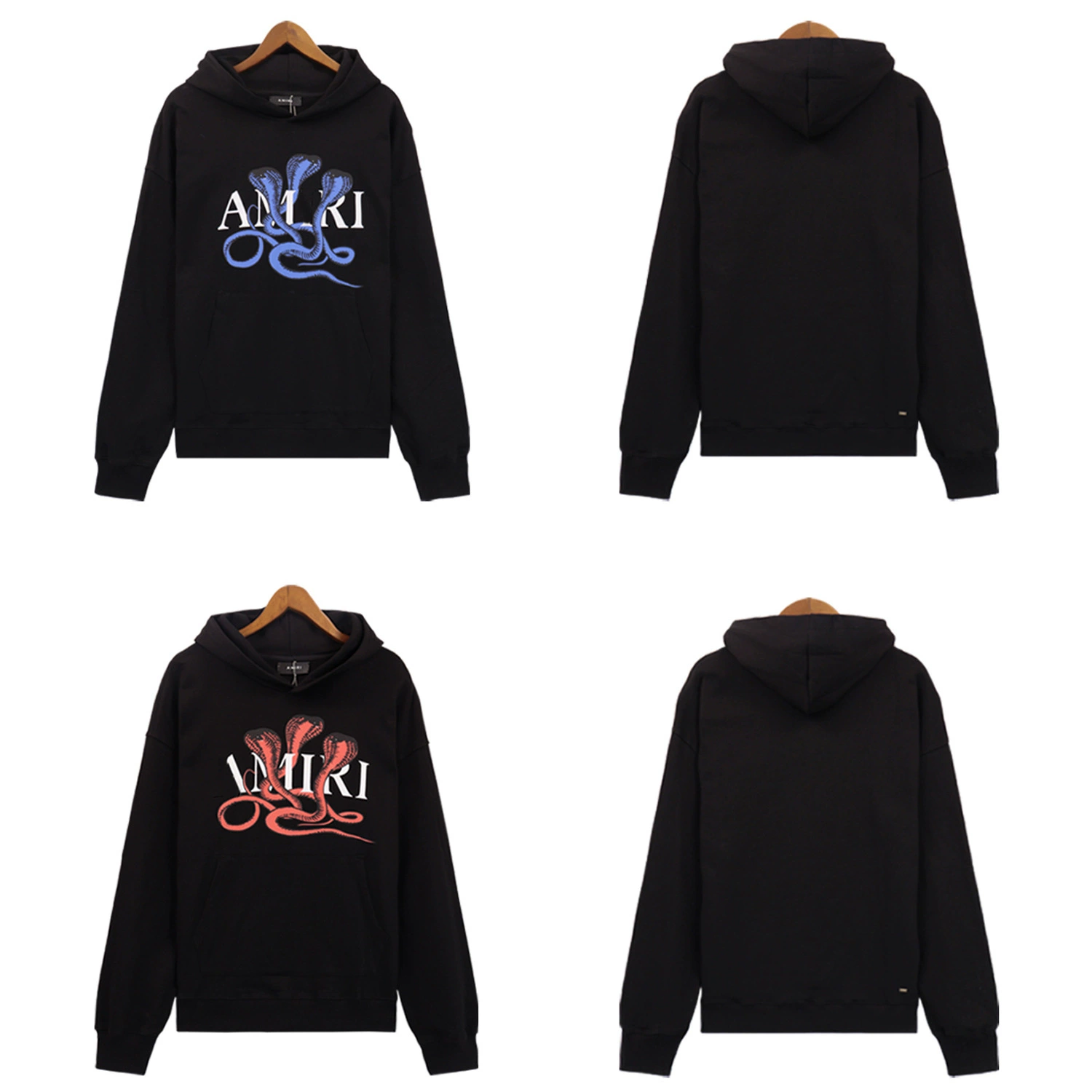 Трансграничный американский повседневный амири алфавит змеевидный принт осенний новый тренд мужской свитер свободный толстовка с капюшоном