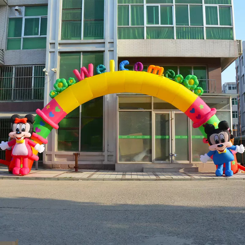 充气男孩卡通气模美陈ip公仔定 制商场户外大型龙年吉祥物人偶