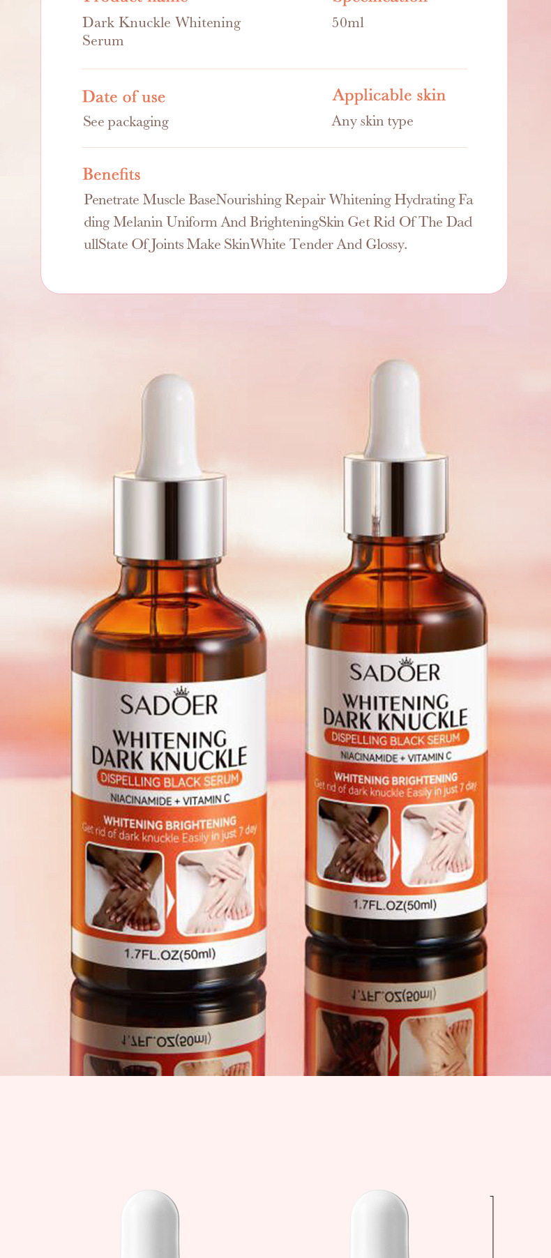 SADOER Alle Englisch Joint Whitening & Blackning Körper Whitening Allgemeine essenz_voghion.com