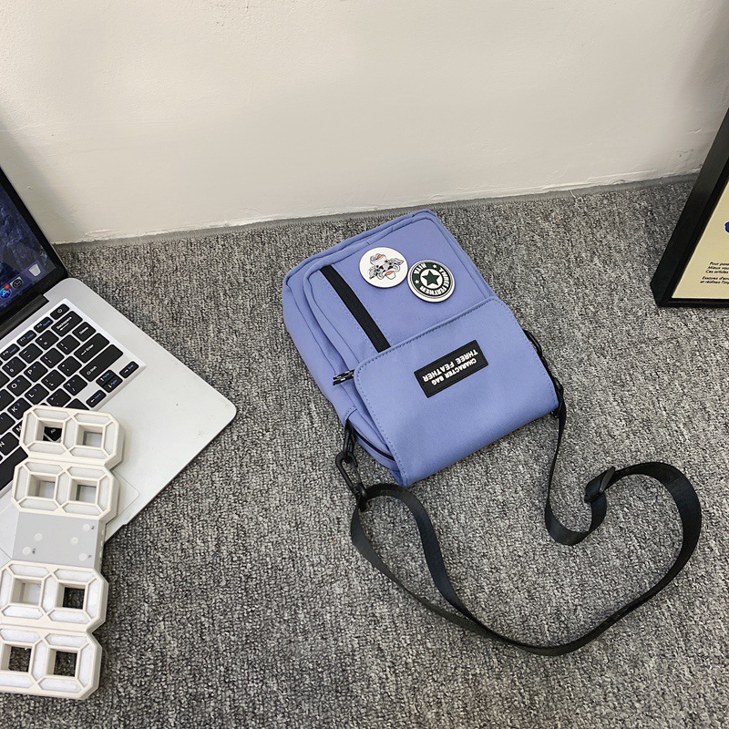 Bolsa de mensajero de marca de moda bolsa pequeña para hombres bolsa de teléfono móvil informal japonesa bolsa de nylon mochila funcional ligera bolsa de hombro de las mujeres