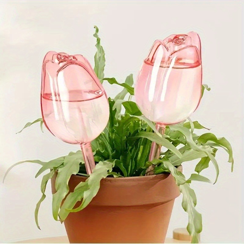 Tulipan de plástico riego de flores permeable riego por goteo para plantas verdes domésticas maceta riego automático herramienta de jardinería