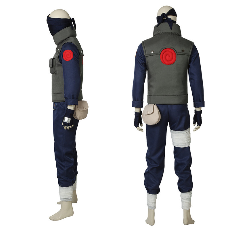 Naruto Kakashi cos clothing vest bandana suit Naruto flagwood Kakashi cosplay Naruto Kakashi cos clothing vest bandana suit Naruto flagwood Kakashi cosplay