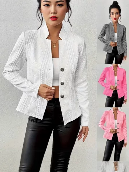Independent Site Amazon 2026 European and American Foreign Trade Autumn and Winter New Hot-Selling Button-Patterned Blazer