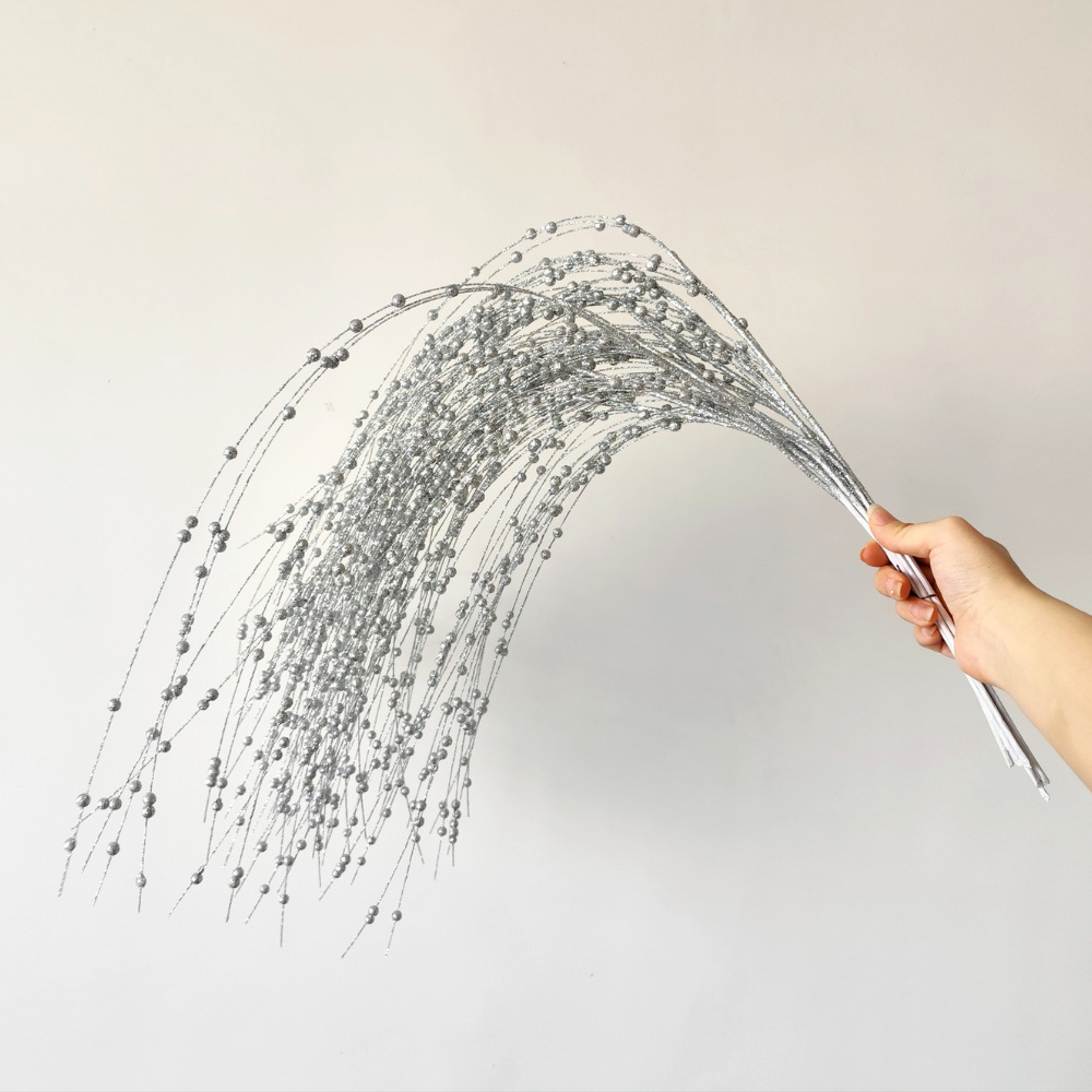 Polvo de oro transfronterizo Willow decoración de Navidad decoración del hogar props árbol de Navidad flash polvo de bayas diseño de espuma