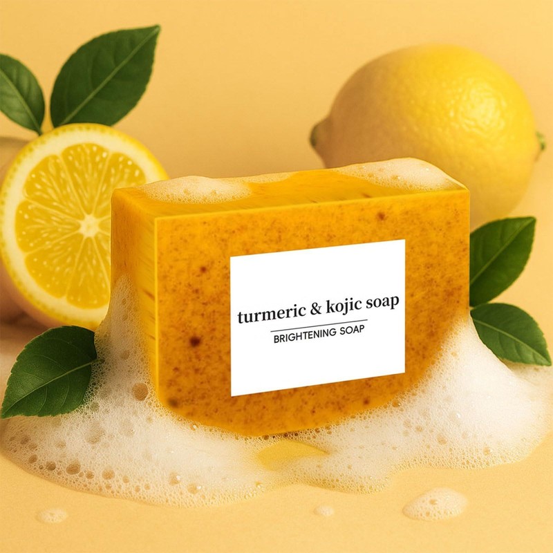 跨境外贸现货Turmeric & Kojic Soap磨砂皂姜黄曲酸沐浴香皂定制|undefined