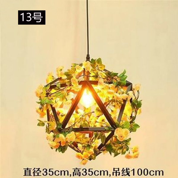 Lámpara Colgante Industrial para Plantas de Hierro Decorativa para Restaurante Bar y Cafetería