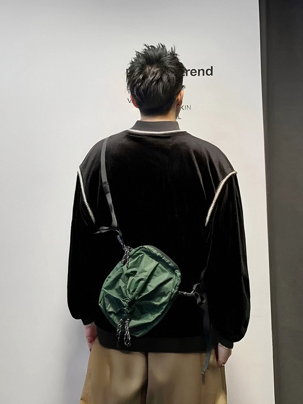 秋冬丝绒外套男棒球服小个子立领小众美式潮牌夹克开衫休闲百搭|undefined