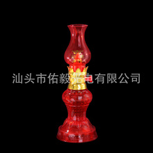 佑毅9852LED水晶调光灯台式灯装电池可调亮度神桌灯具用品电油灯1
