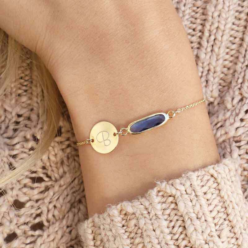 A- Z cursive initials delicate ladies gold jewelry bracelet fashion non-dim birth stone wrist chain friendship A- Z cursive initials delicate ladies gold jewelry bracelet fashion non-dim birth stone wrist chain friendship