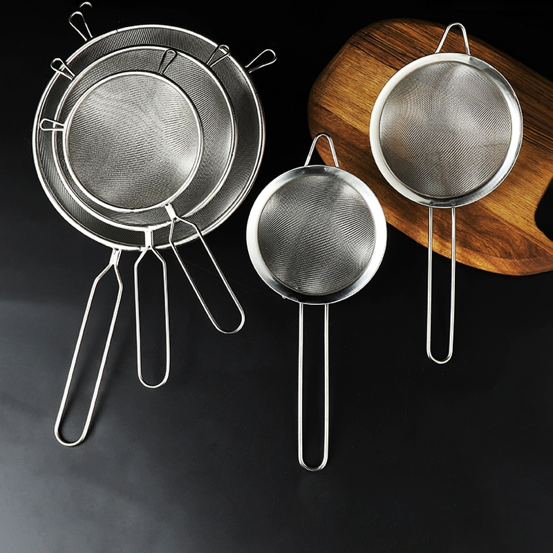 Инструменты для выпечки, ручное сито для сахарной пудры, сито для муки, сито для просеивания, сито для порошка, сито из нержавеющей стали, фильтрующее сито, ультратонкое