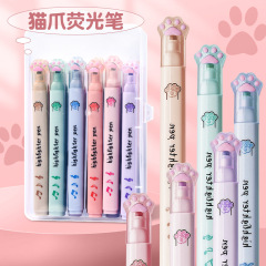 Cat claw fluorescent colored large capacity high beauty journal pen set wholesale