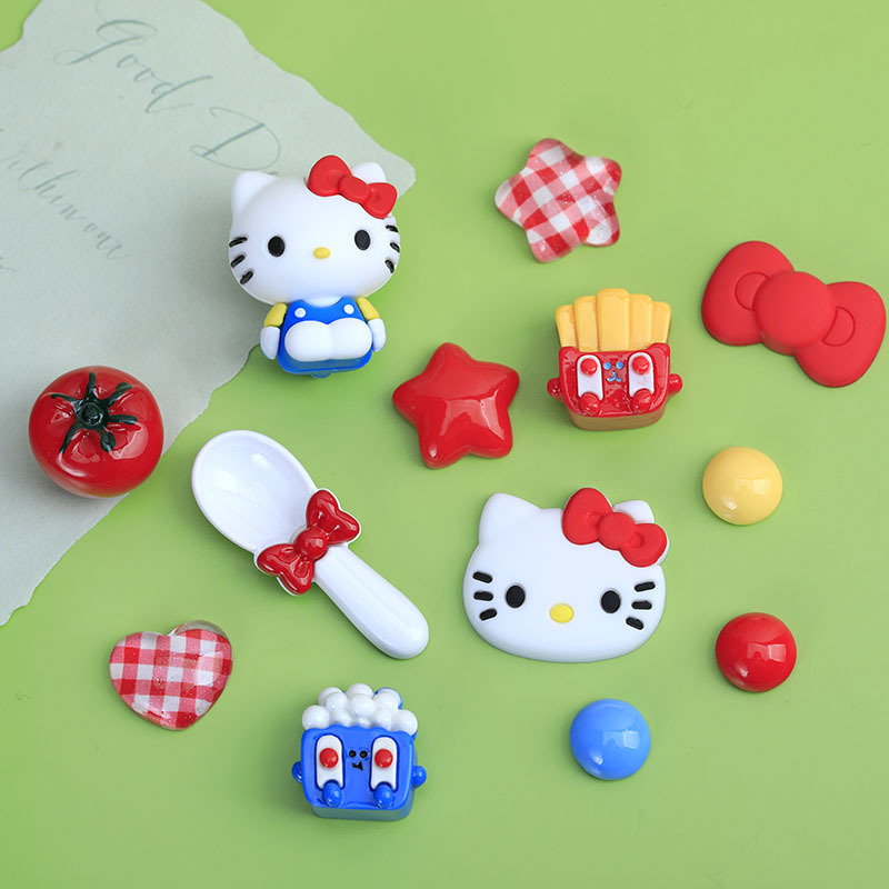Hot-Selling Xiaohongshu Same Style Kk Spoon Jewelry Accessories Hairpin Cream Glue Clog Shoe Buckle DIY Phone Case