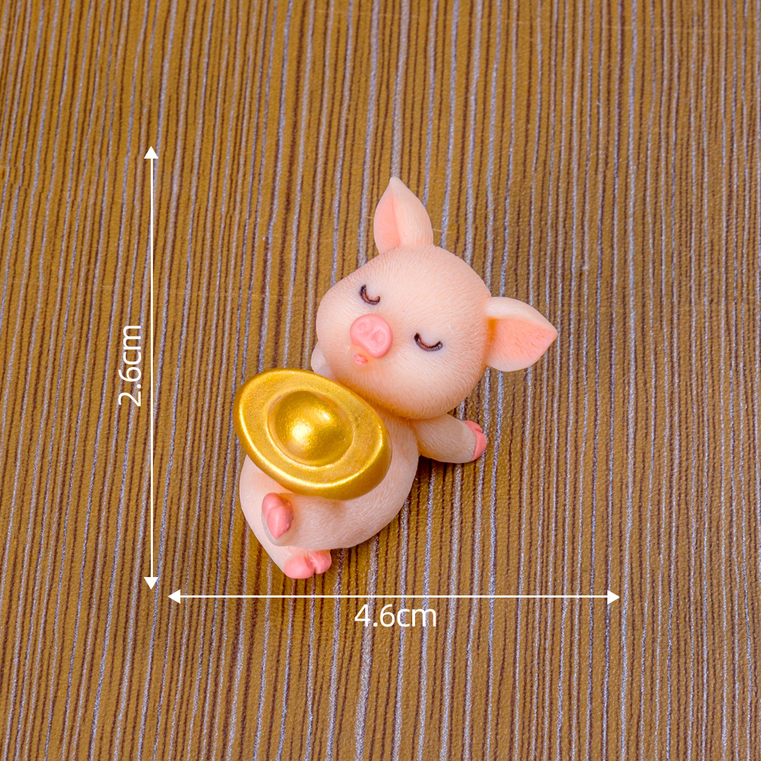 Heo phát tài mini, phụ kiện tiểu cảnh rêu ô tô bàn làm việc trang trí DIY ngẫu nhiên (z-CJ-553)