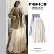 2025 High-Waisted Fairy Skirt Pleated Skirt Long Skirt Gentle Style Purple Skirt Women's Spring and Summer Elegant Versatile Skirt