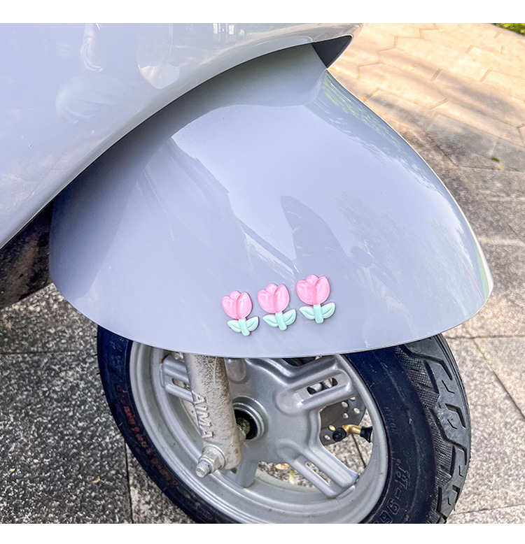 Tulip Car Stickers Electric Vehicle Decoration