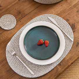 棉绳编织餐垫杯垫日式创意砂锅垫吸水隔热垫餐桌碗盘垫锅垫杯垫