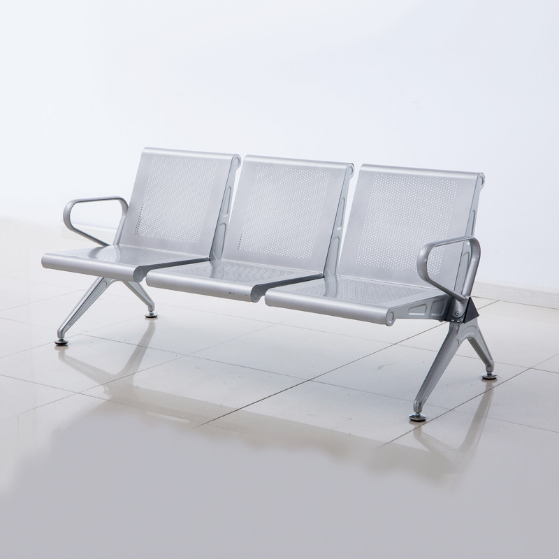 昆明不锈钢排椅公共座椅联排休息椅车站医院等候椅三人位机场椅