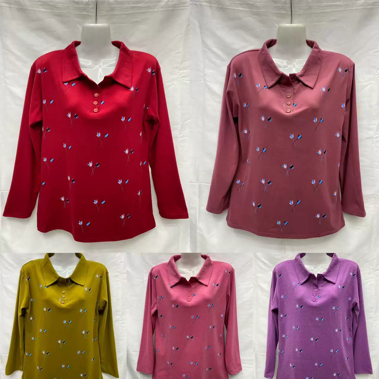 Деронг среднего и пожилого возраста женская весенняя и осенняя нижняя рубашка