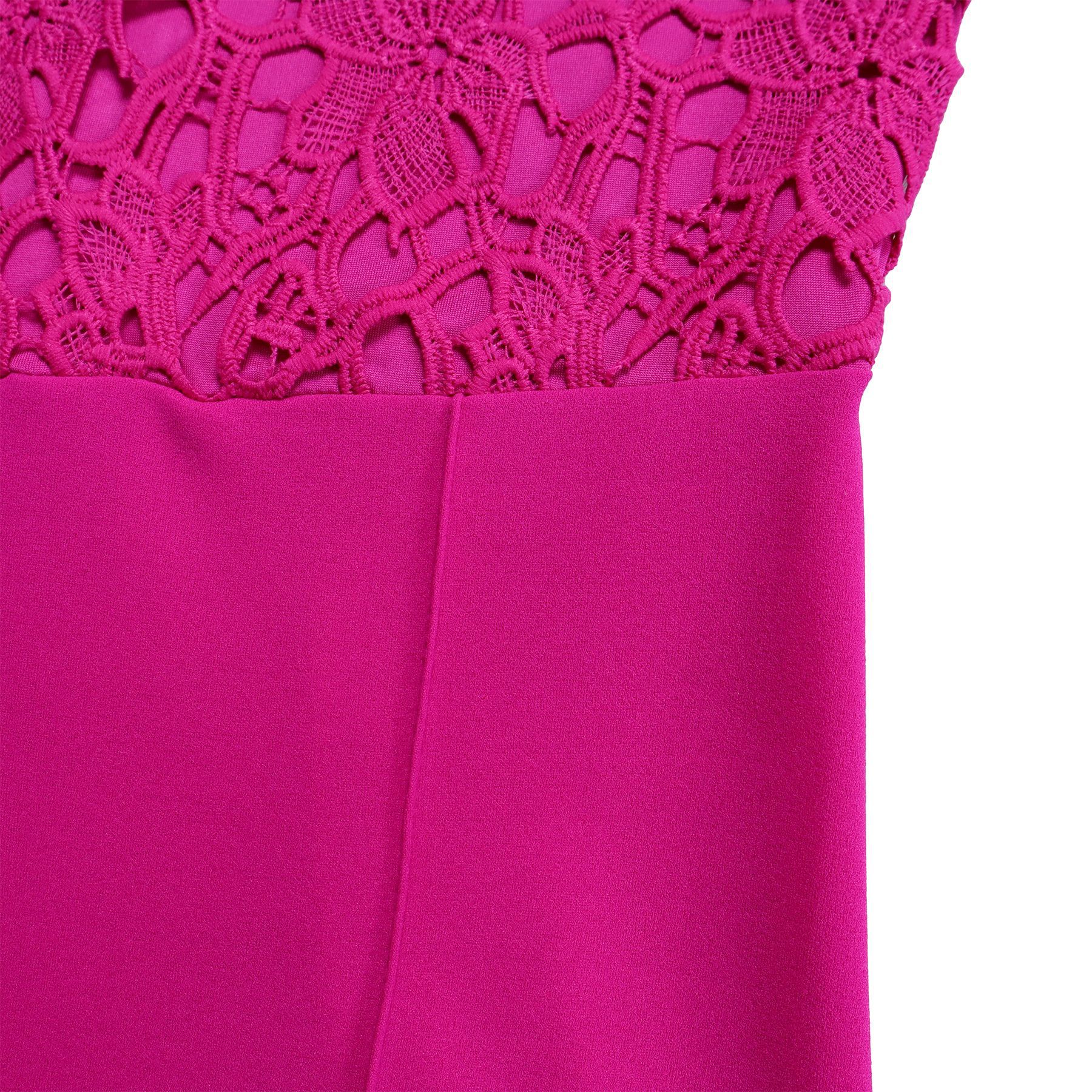 546g Weight Short Sleeve Sleeve Length Polyester Fabric Type High Waist Waist Line Jumpsuits Pants Type Daily Occasion Loose Fit Type Solid Color Pattern Summer Season Women's Gender Lace Design Casual Style Women's Daily Casual Solid Color Lace Jumpsuits 56