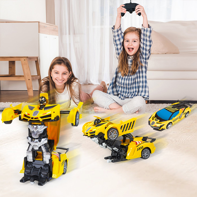 ワンクリックリモコン変形カーレーシングモデルパトカースパイダーマンアイアンマン子供用リモートコントロールカースポーツカー男の子のおもちゃ|undefined