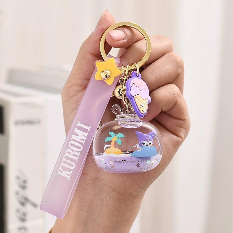 Sanrio, оригинальный мультяшный брелок, для автомобильных ключей, подвеска, аксессуар, высококачественный стиль