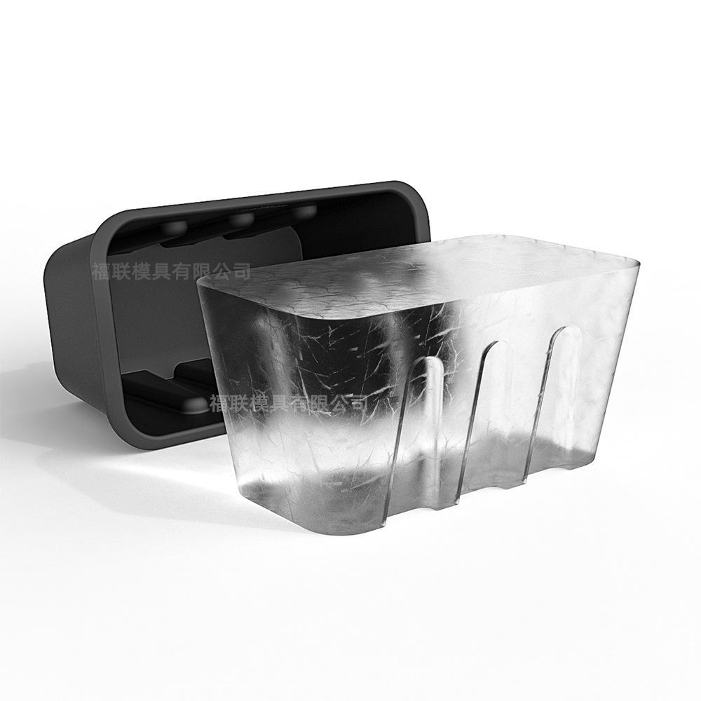 Nuevo producto de Amazon molde de cubitos de hielo de gran tamaño rejilla de hielo de silicona película de cubitos de hielo caja de hielo de cubo de hielo grande de vino de hielo