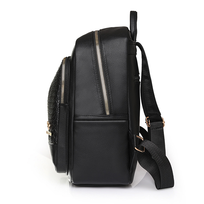 2023 invierno nuevo estilo casual damas cuero suave mochila moda tejido de gran capacidad mochila de viaje al aire libre al por mayor