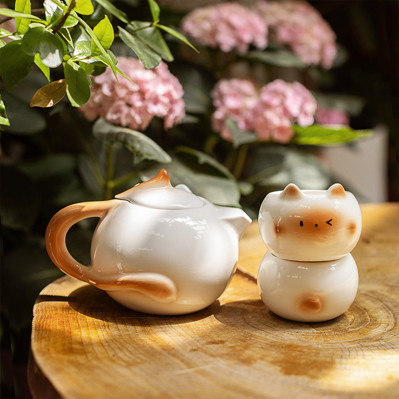 Gato siamés se muda a una nueva casa Juego de tazas Caja de regalo Taza Botella Boda para amigos Novias Regalos de cumpleaños para niñas