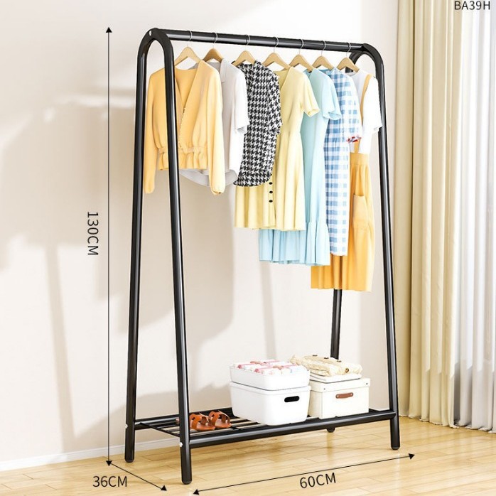 Tendedero, piso, piso, dormitorio, perchero, balcón, perchero, poste de ropa simple para el hogar, estante de ropa para el dormitorio