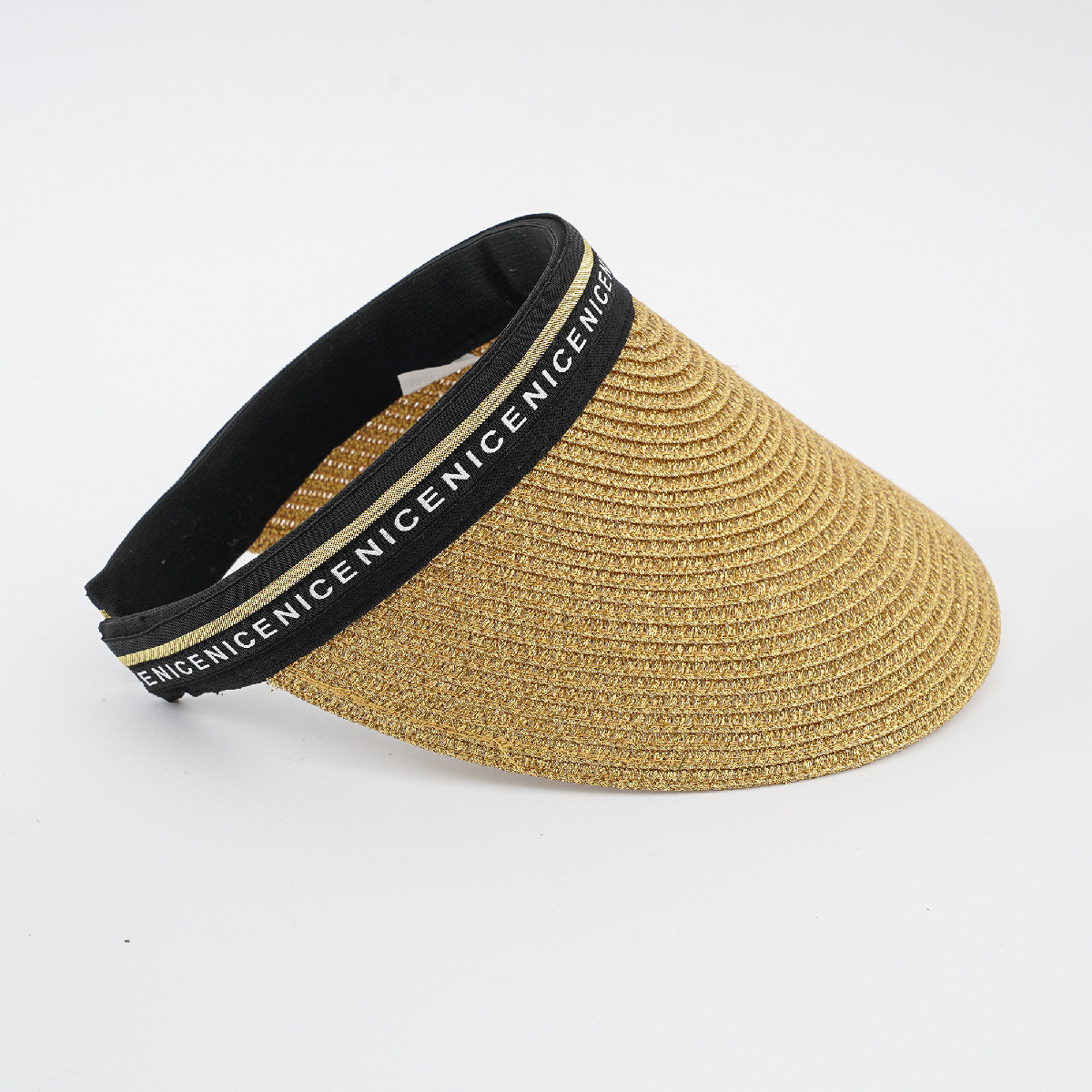 Sombrero de paja de verano sombrero de paja estilo coreano carta diadema sombrero de paja playa vacaciones protección solar