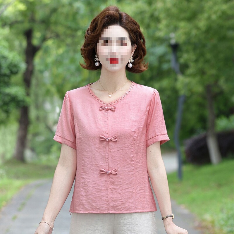 T-Shirt Base Layer Tops for Spring and Summer, Stylish New Shirts for Middle-Aged and Elderly Women, Versatile Tops for Petite Sizes T-Shirt Base Layer Tops for Spring and Summer, Stylish New Shirts for Middle-Aged and Elderly Women, Versatile Tops for Petite Sizes