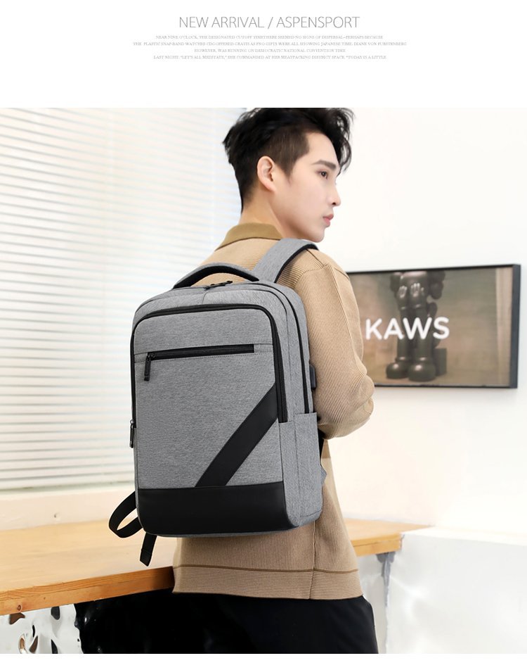 New fashionable and simple business backpack, men's large-capacity schoolbag, laptop bag, women's business travel and commuting backpack undefined