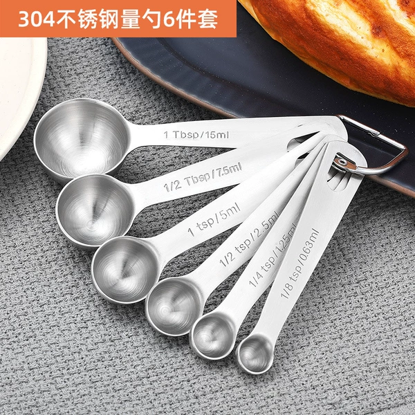 Measuring spoon stainless steel, set, 6 pieces