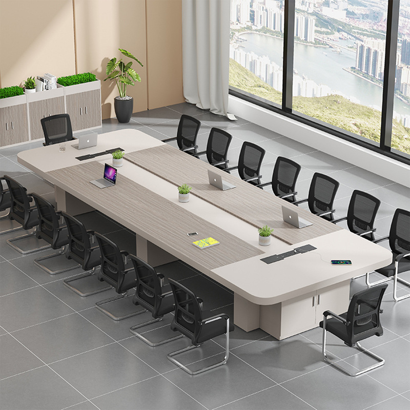 Simple Modern Conference Table Training Office Furniture Long Table Rectangular Table Office Large Negotiation Table and Chair Combination