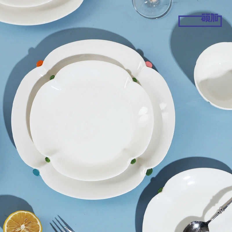 Ceramic fresh brand tableware, set, simple and elegant design