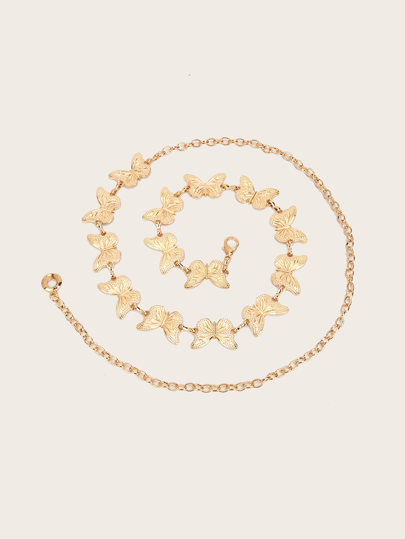 90g Weight Waist Chain Classification 1 Piece Quantity Casual, Daily, Shopping Occasion Metal Material Butterfly Pattern Women's Gender IG Style Style Gold, Silver Color Wholesale Jewelry IG Style Butterfly Metal Waist Chain 8