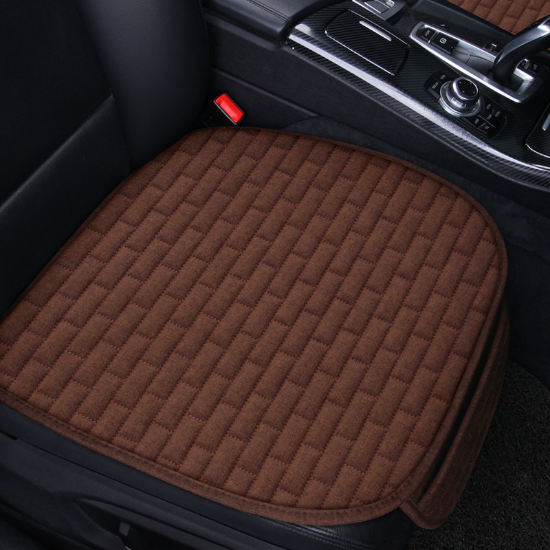 Cojín del asiento de coche de verano de lino cojín del asiento trasero del coche cojín del coche transpirable cojín del coche de una sola pieza conjunto de tres piezas